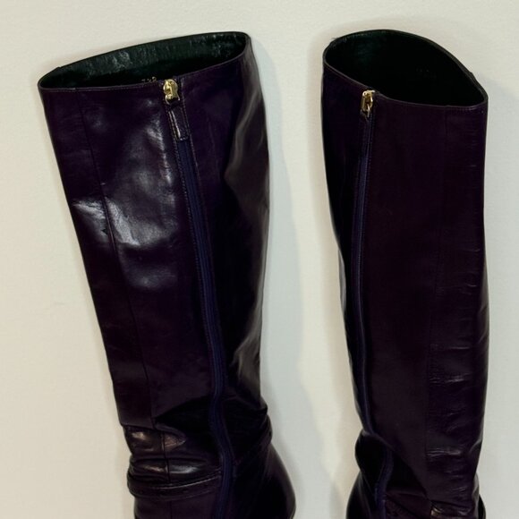 Gucci Luscious Purple Leather Boots Size 7.5 B - Picture 11 of 15